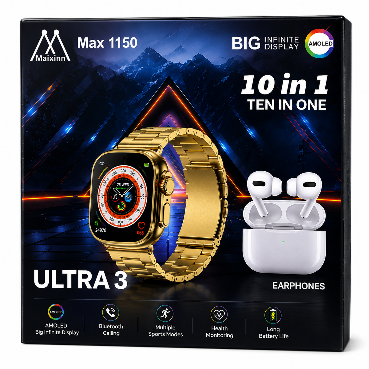 Ultra 3 Smart Watch with Free AirPods Gift ⌚🎁🎧
