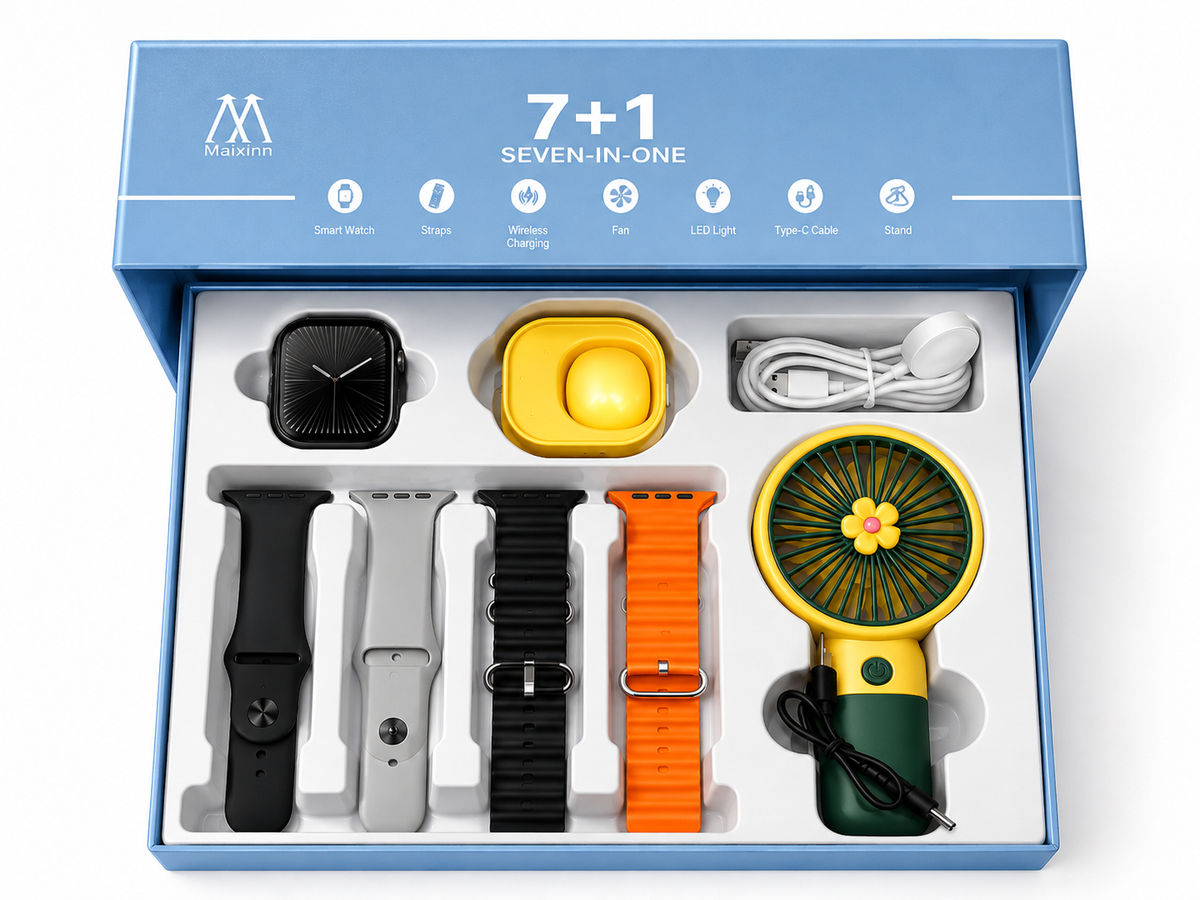 Series 11 AMOLED Smartwatch + Portable Fan (7-in-1 Set)