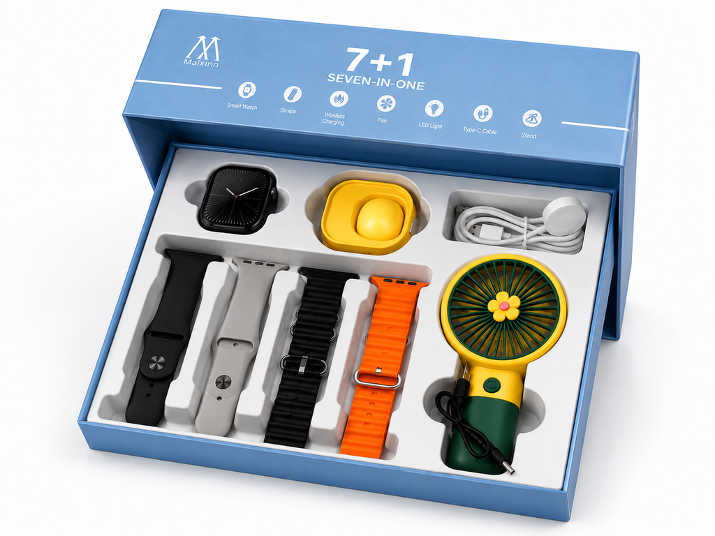 Series 11 AMOLED Smartwatch + Portable Fan (7-in-1 Set)