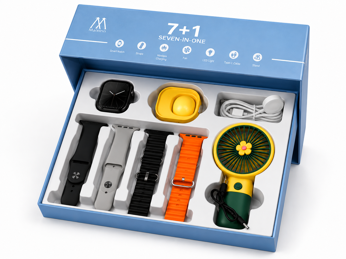 Series 11 AMOLED Smartwatch + Portable Fan (7-in-1 Set)