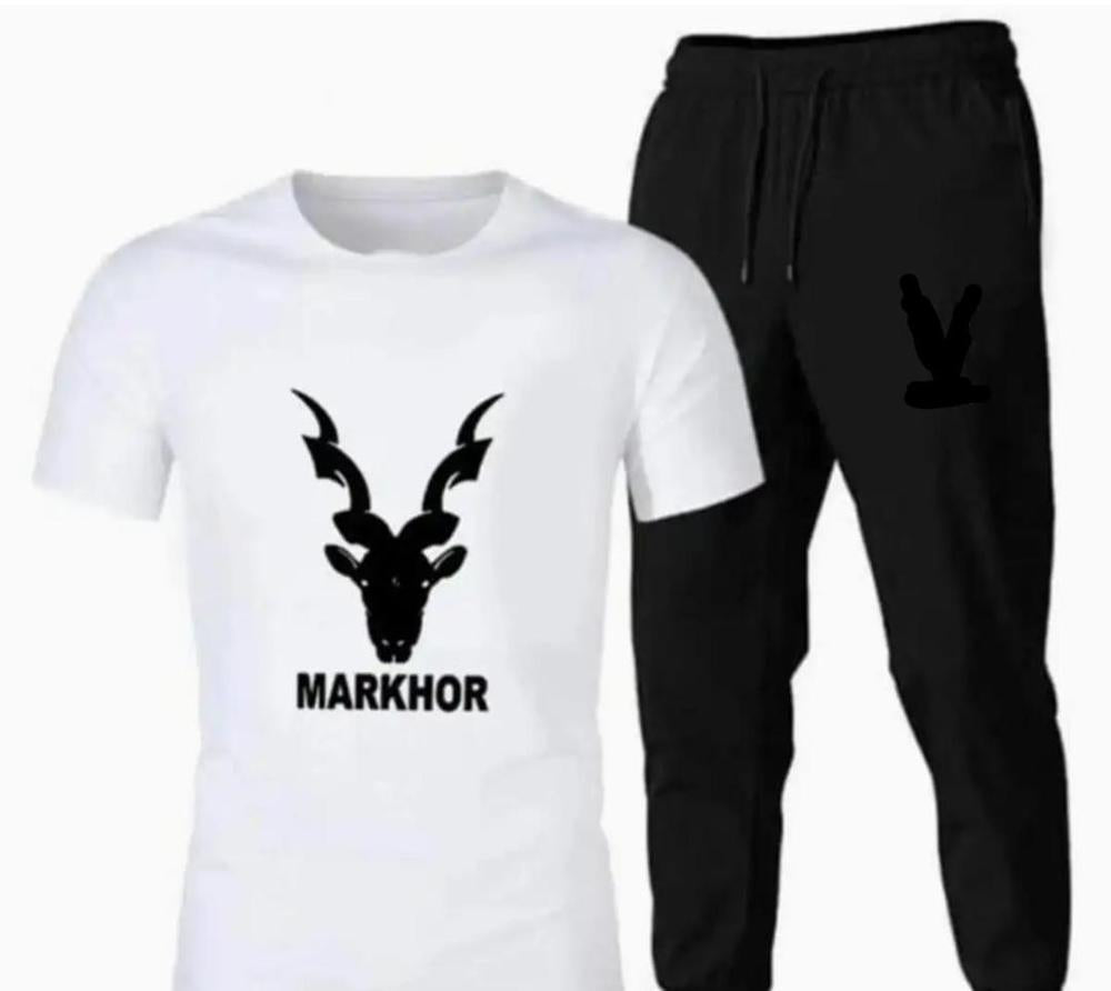 White Markhor Track Suit Black Trousers