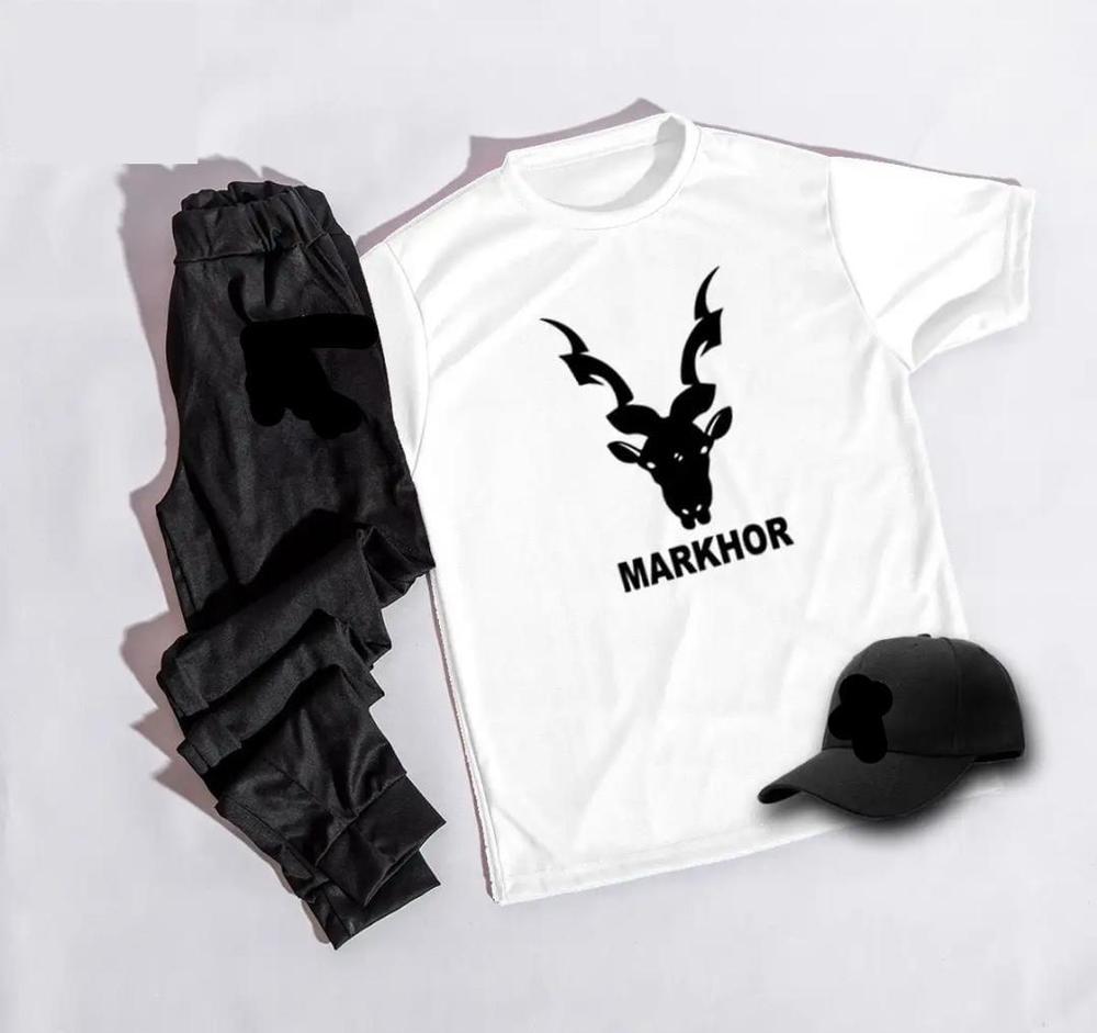 White Markhor Track Suit Black Trousers