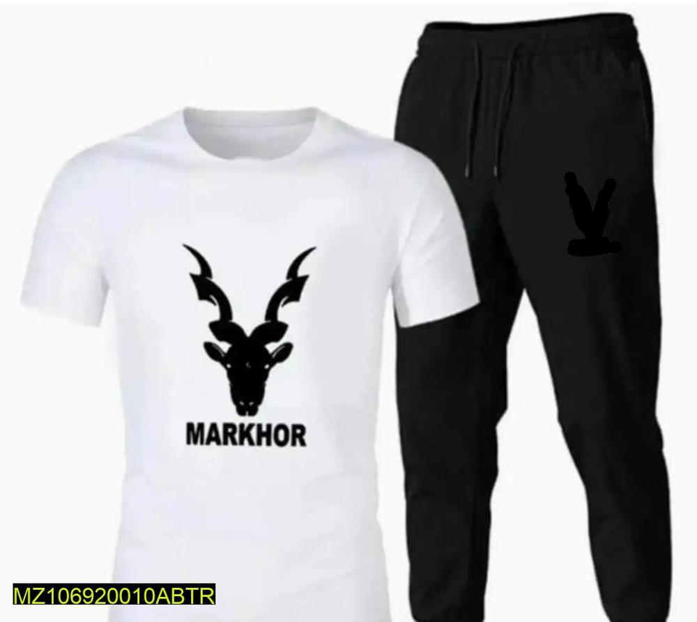 White Markhor Track Suit Black Trousers