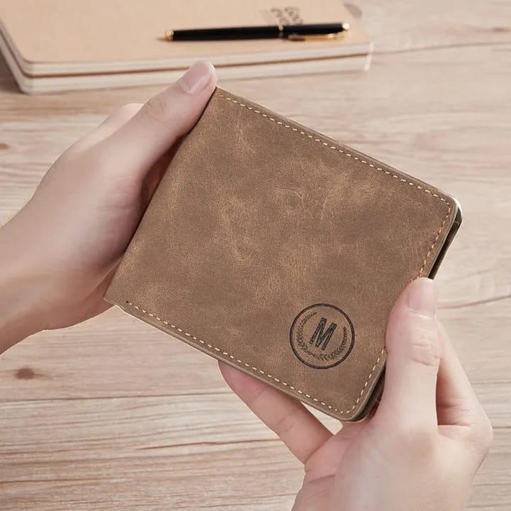 Men's Genuine Leather Wallet with Subtle Logo