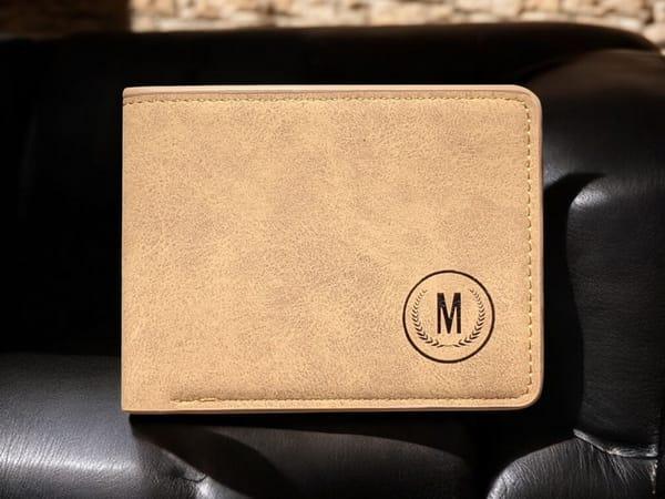 Men's Genuine Leather Wallet with Subtle Logo