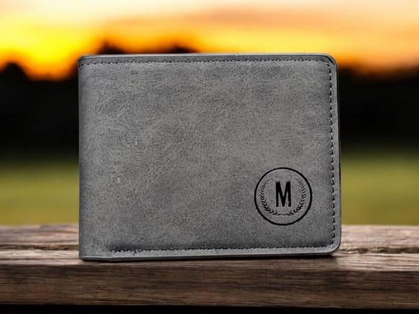 Men's Genuine Leather Wallet with Subtle Logo
