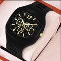 Men's Black Plastic Analogue Watch Lightweight Casual Wear