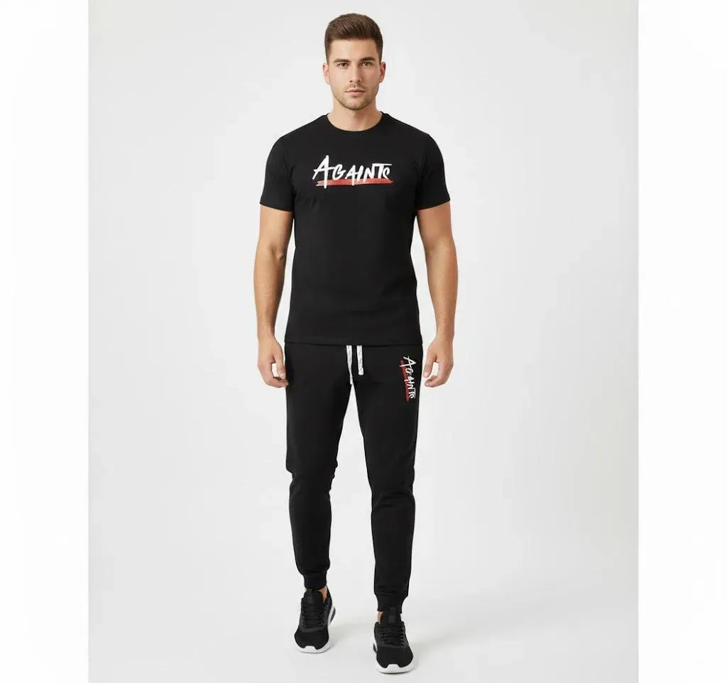 2 Pcs Men's Micro Interlock Printed Track Suit