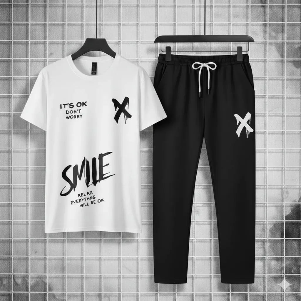 2 Pcs Men's Dri Fit Printed Track Suit