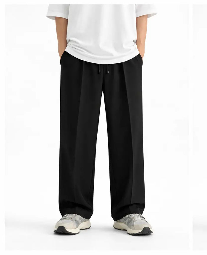 1 Pc Men's Jersey Plain Pleated Trousers