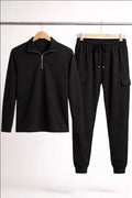 2 Pcs Men's Dri Fit Plain Zipper Track Suit