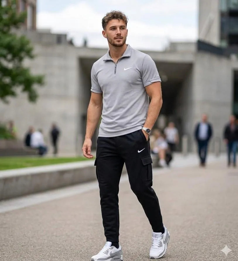 Men Polo Track Suit with Nike Logo