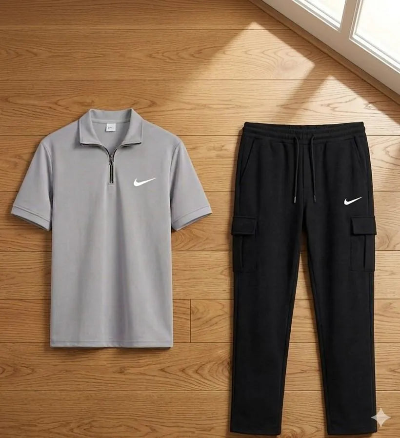 Men Polo Track Suit with Nike Logo