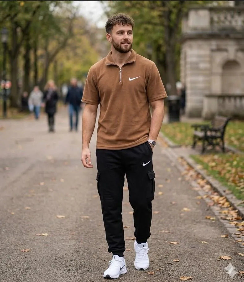 Men Polo Track Suit with Nike Logo