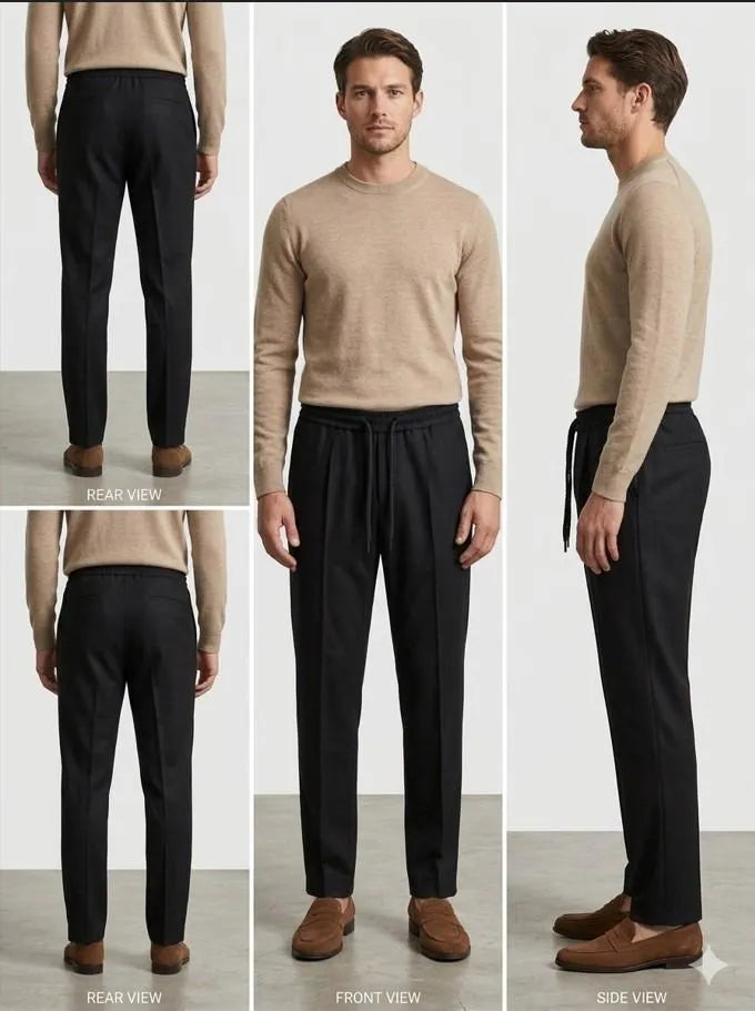 Men's Dri Fit Plain Trouser - 1 Pc in Black