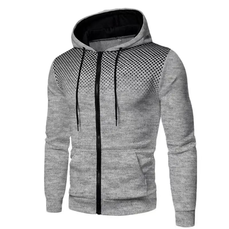 Men Navy Blue Hoodie with Mesh Design Winter Casual Jacket
